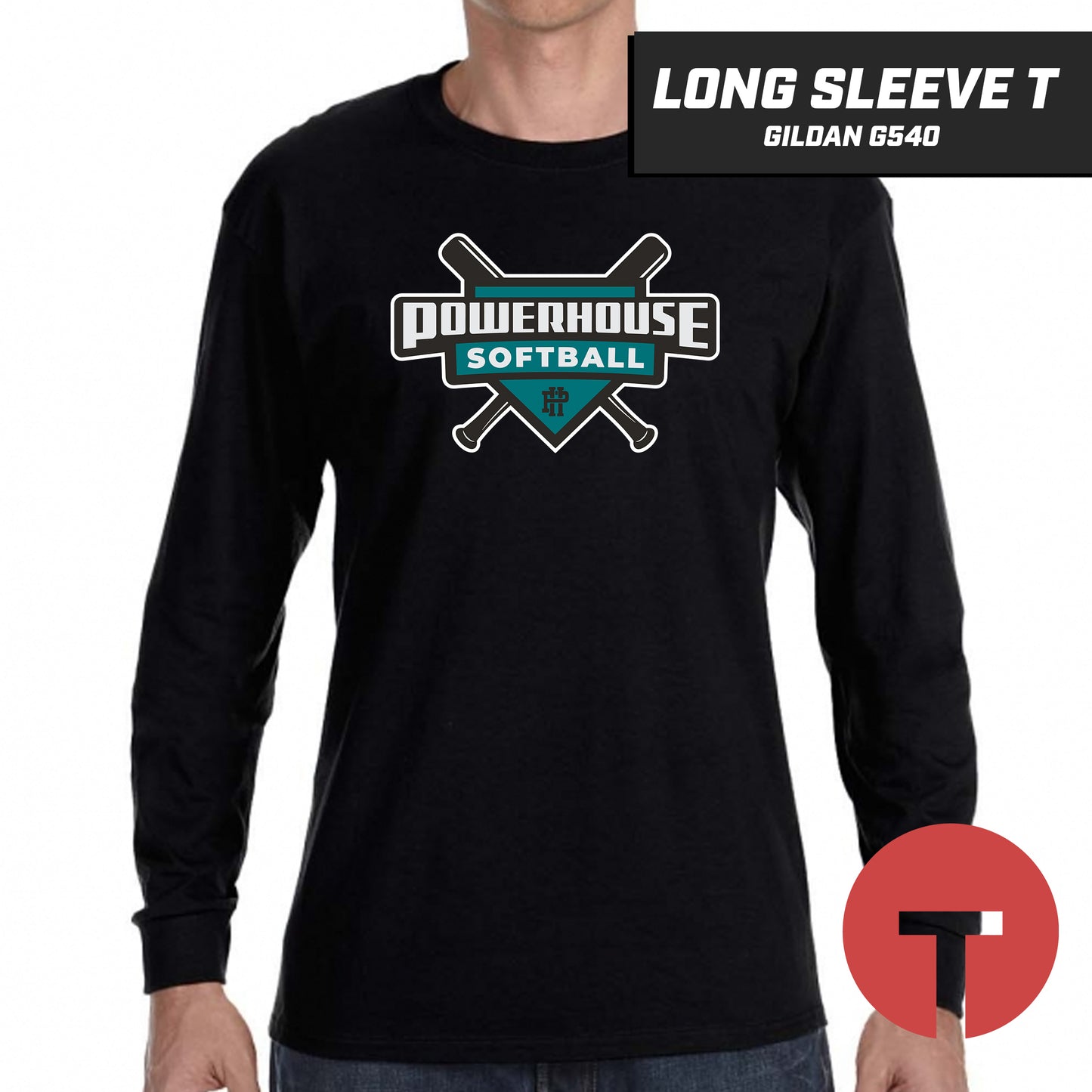 Powerhouse Softball - Long-Sleeve T-Shirt Gildan G540