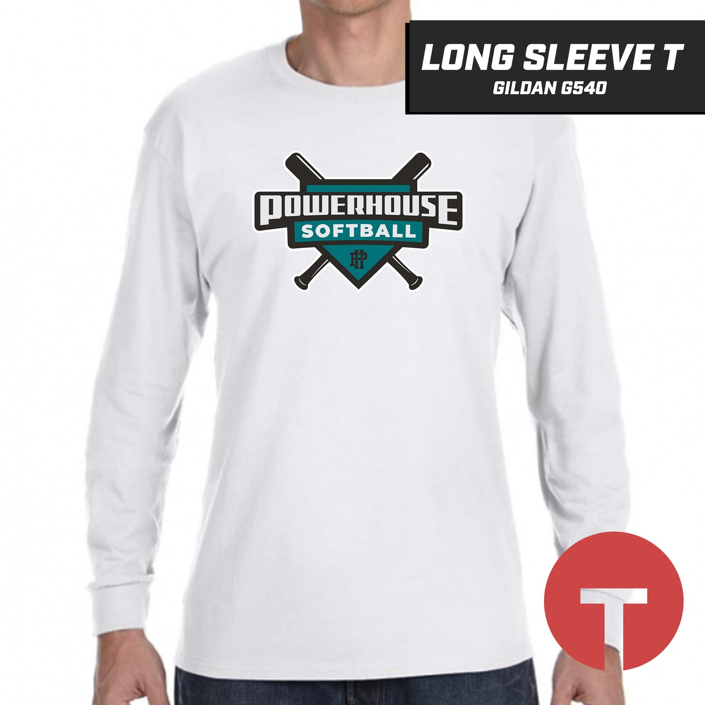 Powerhouse Softball - Long-Sleeve T-Shirt Gildan G540