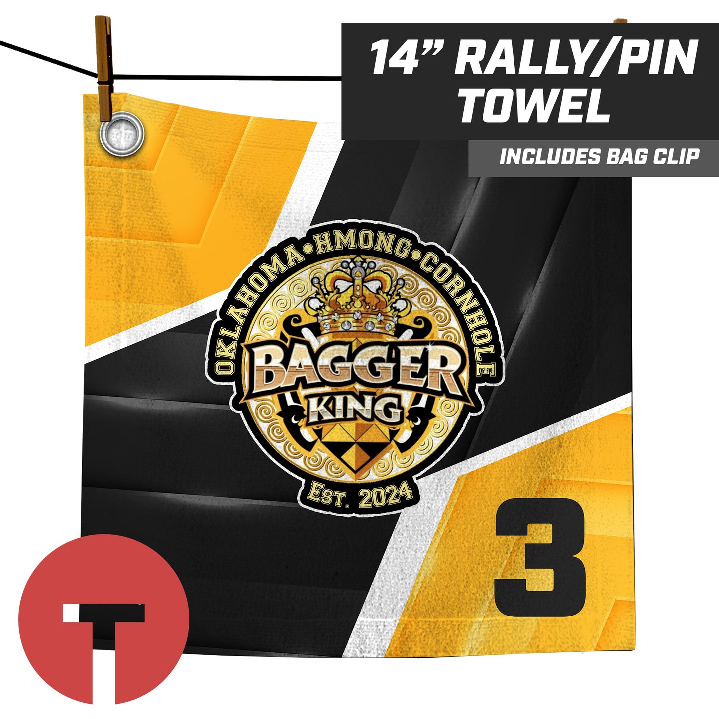 Bagger King - Oklahoma Hmong Cornhole - Rally Towel