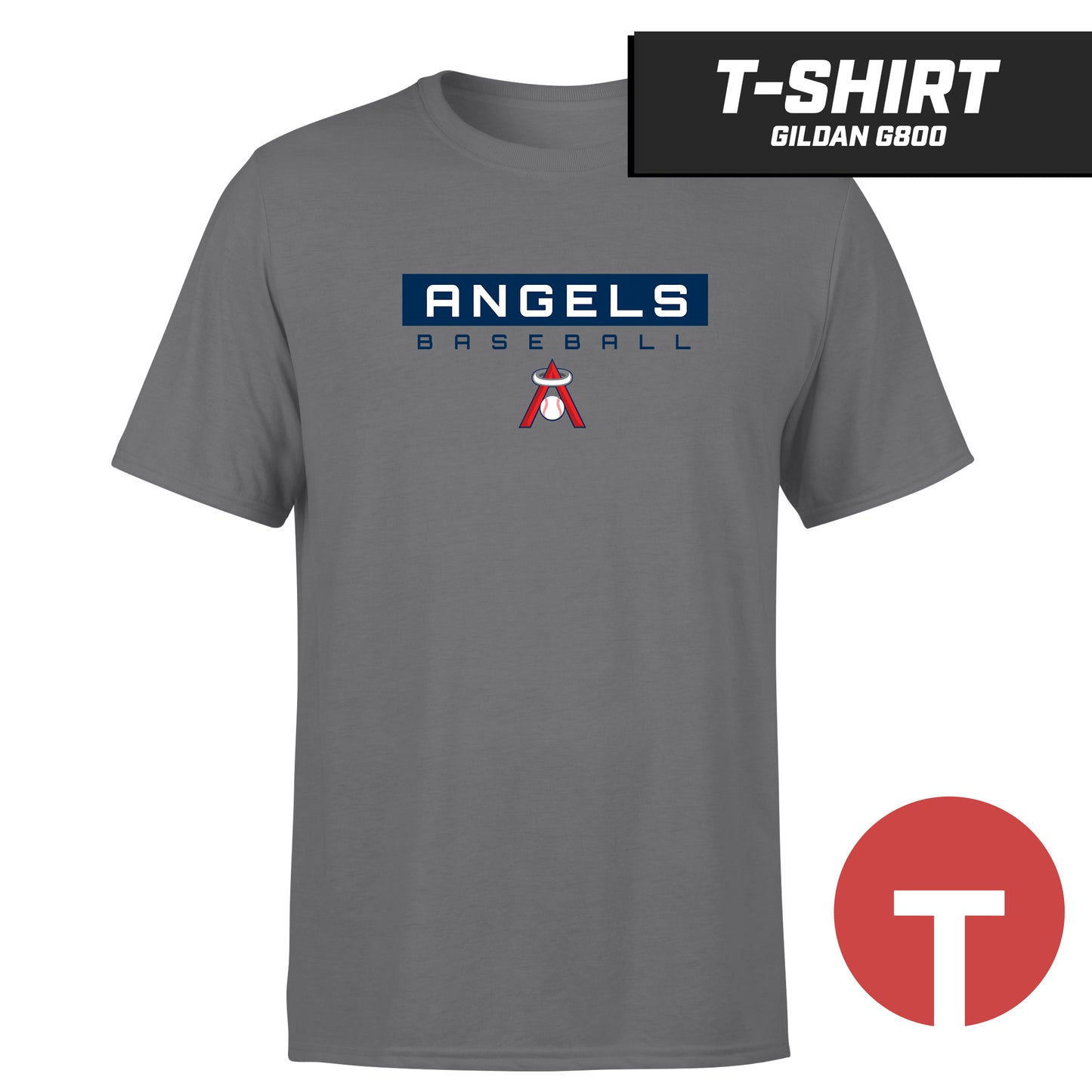 East Cobb Angels - LOGO 3 - T-Shirt Gildan G800