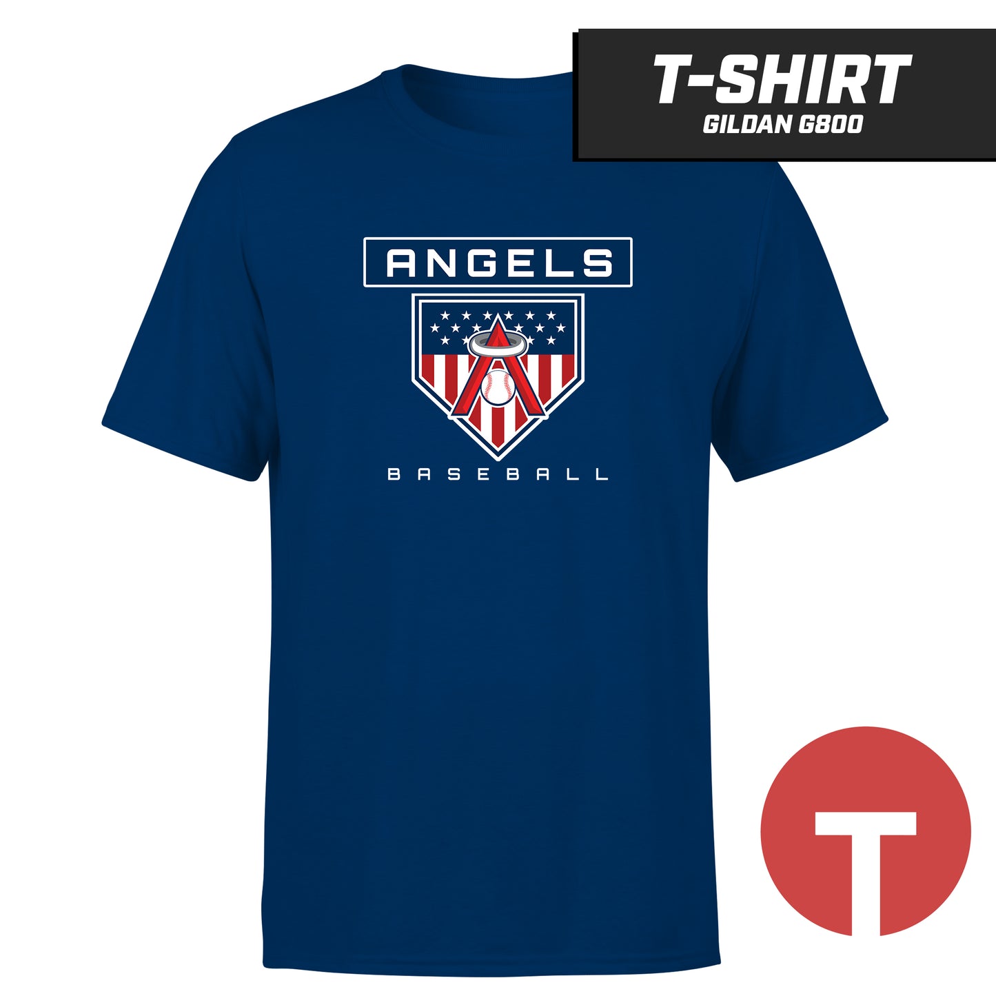 East Cobb Angels - LOGO 5 - T-Shirt Gildan G800