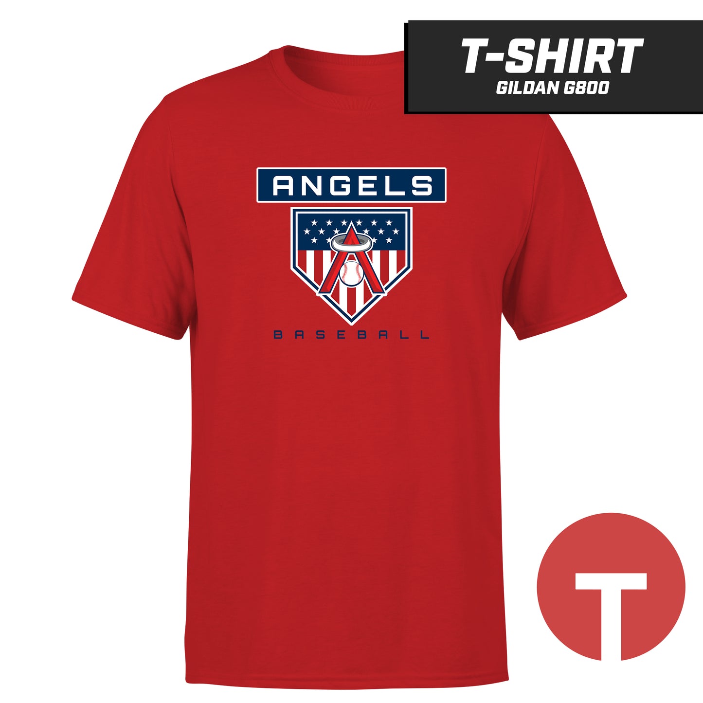 East Cobb Angels - LOGO 5 - T-Shirt Gildan G800