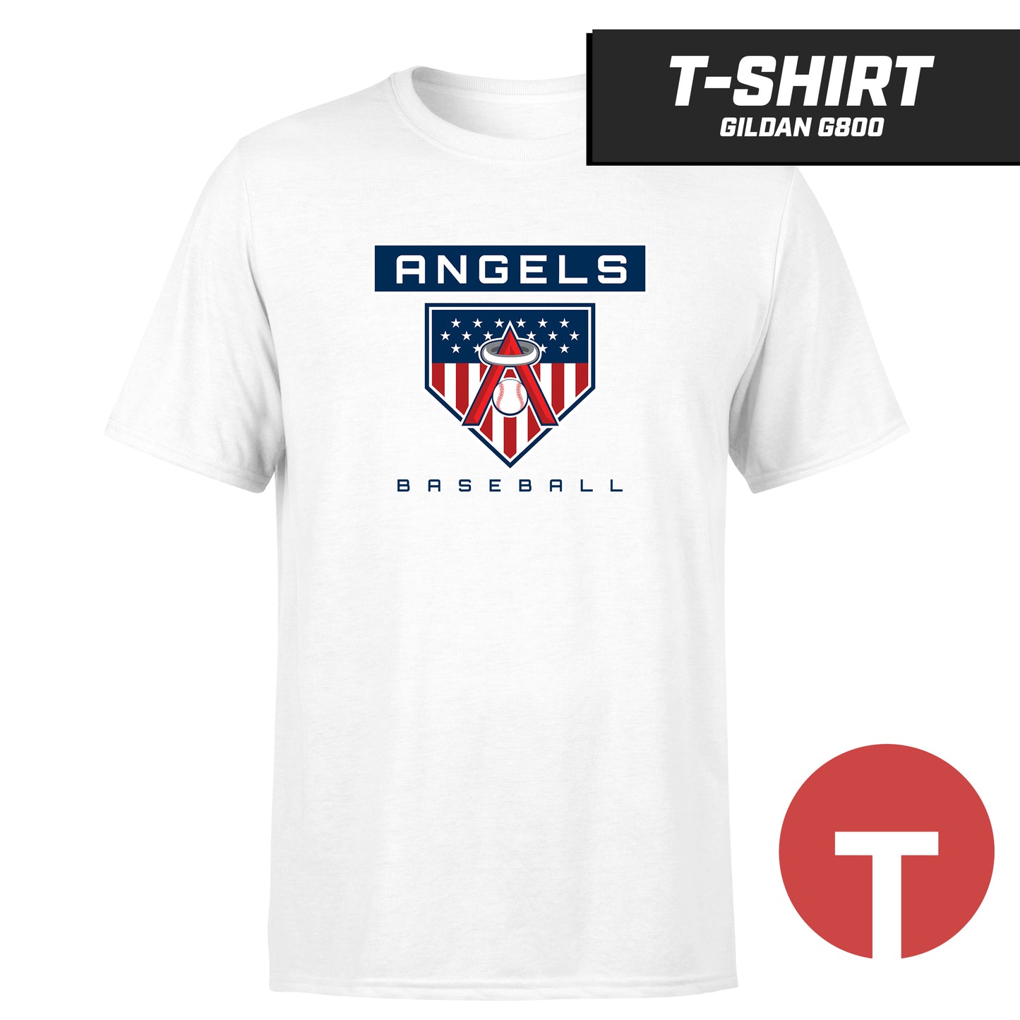 East Cobb Angels - LOGO 5 - T-Shirt Gildan G800