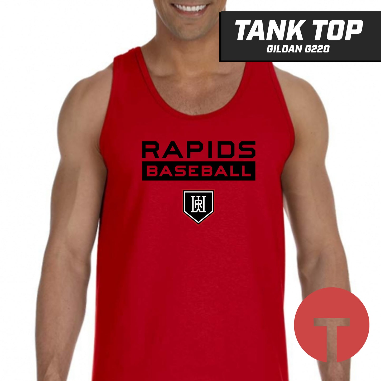 Rapids Baseball - Tank Top Gildan G220 - LOGO 4