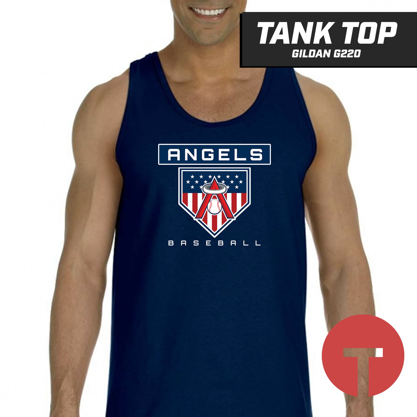 East Cobb Angels - LOGO 5 - Tank Top Gildan G220