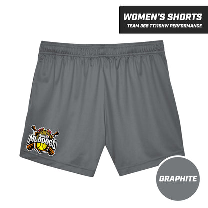 Muddogs Baseball - Women's Performance Shorts - Team 365 TT11SHW