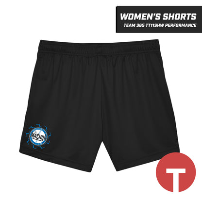 East Side Machine Baseball - Women's Performance Shorts - Team 365 TT11SHW