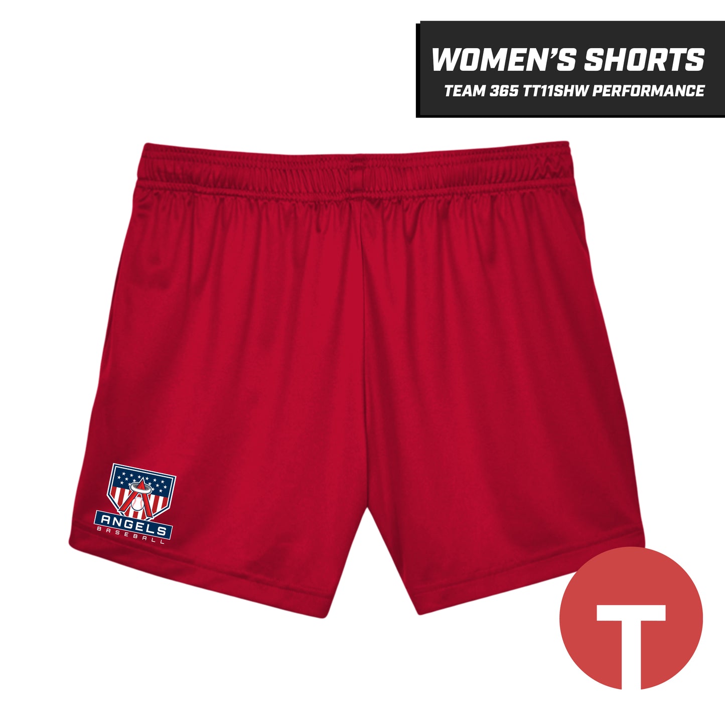 East Cobb Angels - LOGO 4 - Women's Performance Shorts - Team 365 TT11SHW