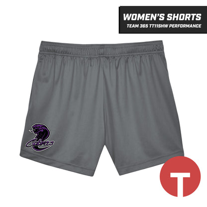 Cobras Softball - Women's Performance Shorts - Team 365 TT11SHW